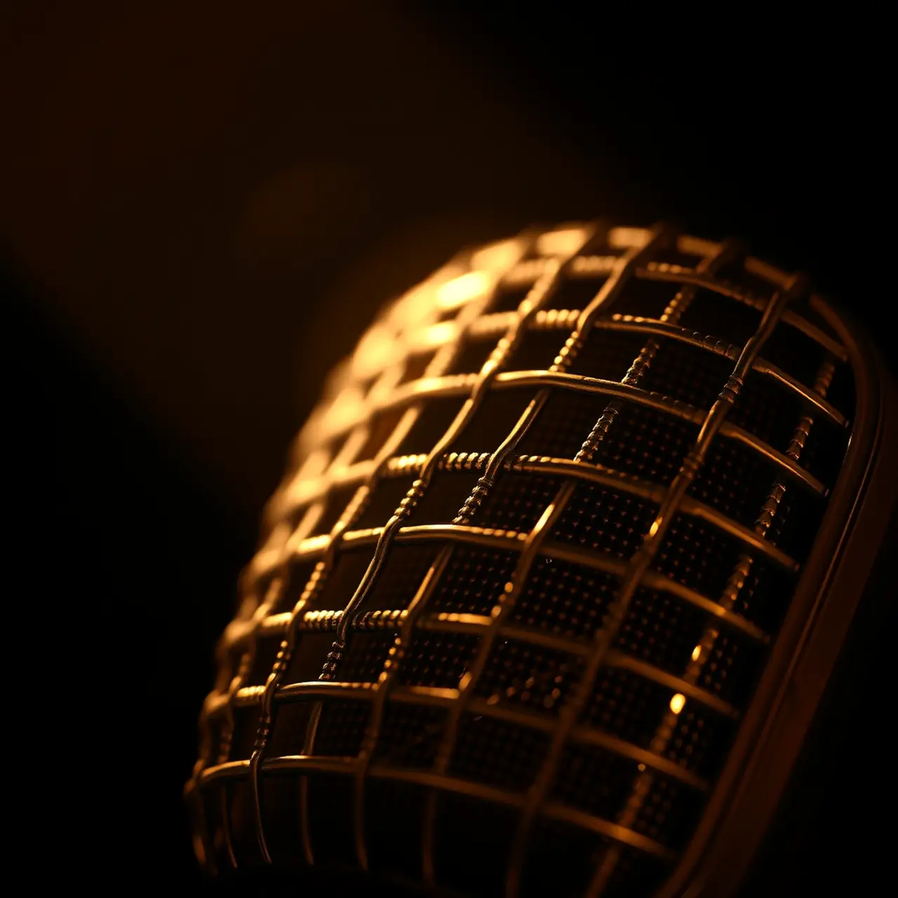 Scène de concert éclairée par des projecteurs ambrés